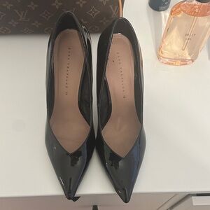 Zara Glossy Black Heels